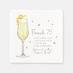 Guardanapo De Papel Receita de Coquetel French 75
