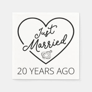 Guardanapo De Papel Recem casados 20 Anos Atrás III
