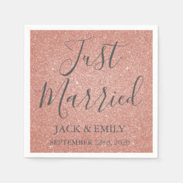 Guardanapo De Papel Recem casados Rosa Dourado Pink Pink Napkins