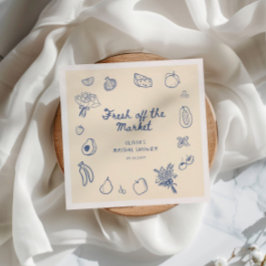 Guardanapo De Papel Recém-chegado ao Mercado Mão Azul Desenhada