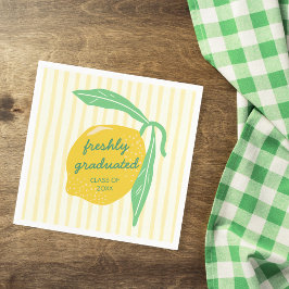 Guardanapo De Papel Recém-Formado Limão Cítrico Amarelo Graduação