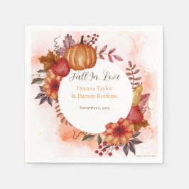 Guardanapo De Papel Recepção de Casamento de Abóbora de Outono Apaixon