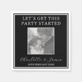 Guardanapo De Papel Recepção de casamento De Fotografias Do casal Pret