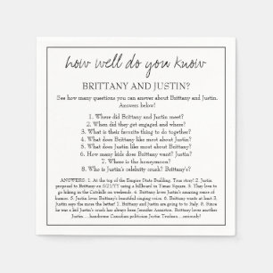 Guardanapo De Papel Recepção de Casamento Divertida Brittany O Que Voc
