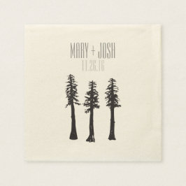 Guardanapo De Papel Recepção de casamento Sequoias Vermelhas Coquetel 