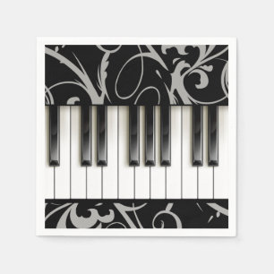 Guardanapo De Papel Recepção do considerando do piano de //do teclad