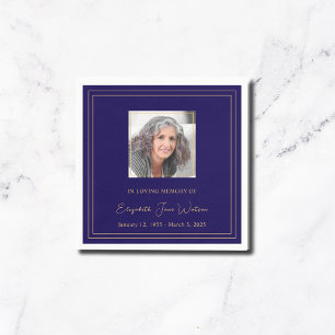 Guardanapo De Papel Recepção Funeral No Marinho De Memória Adorável E