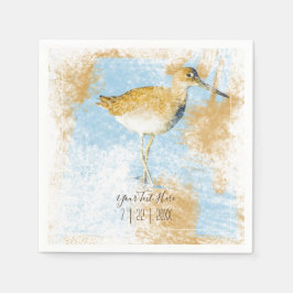 Guardanapo De Papel Recepção personalizada de praia de passarinho-da-p