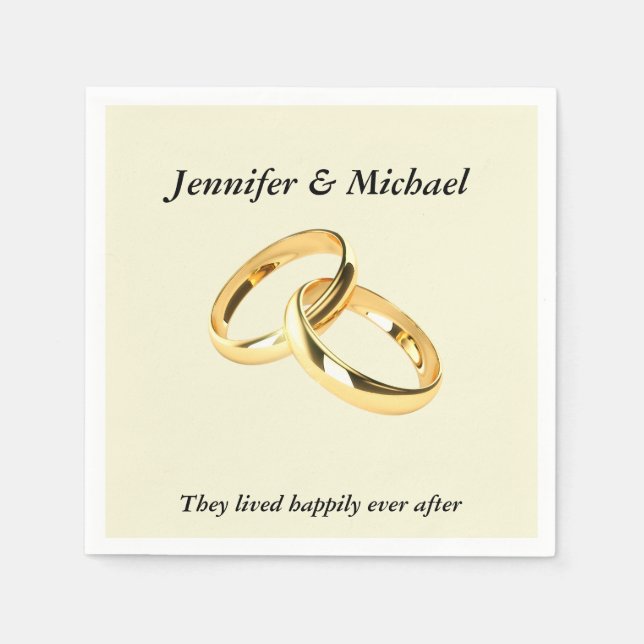 Guardanapo De Papel Recepções de casamento de Napkin Personalizam (Frente)