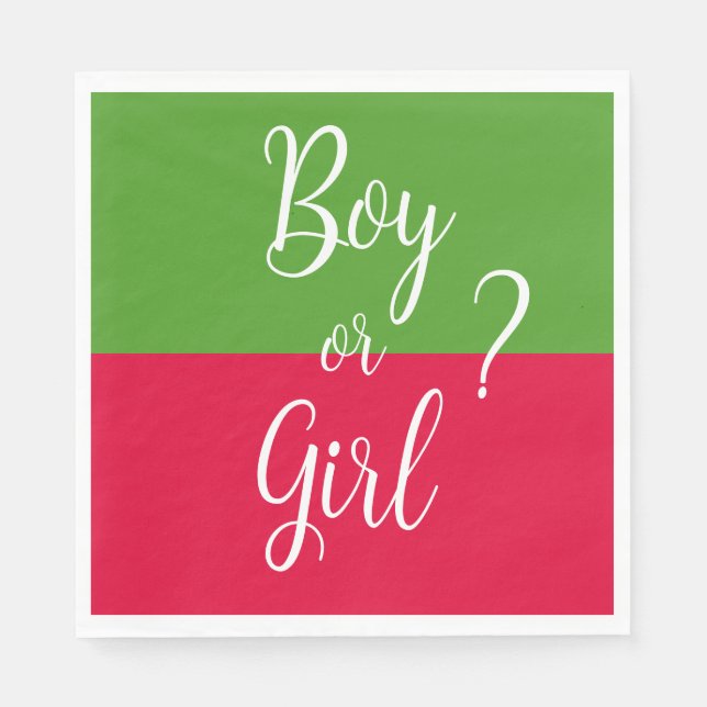 Guardanapo De Papel Red and Green Boy ou Girl Christmas (Frente)