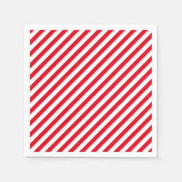 Guardanapo De Papel Red and White Stripped Stripes Party Paper Napkins