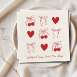 Guardanapo De Papel Red Arco Cherry Sweet Festa de solteira Napkins<br><div class="desc">Esses Arcos vermelhos,  doce Festa de solteira,  Napkins incluem espaço para personalização</div>