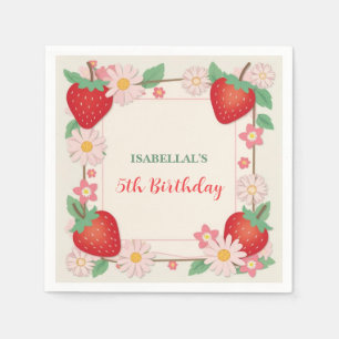 Guardanapo De Papel Red Berry Birthday, Festa de Flavberry