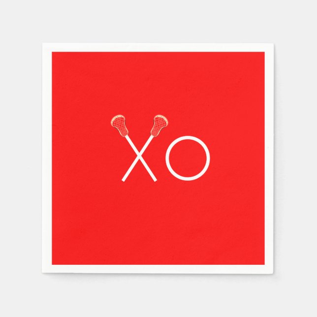 Guardanapo De Papel Red da Equipe Lacrosse (Frente)