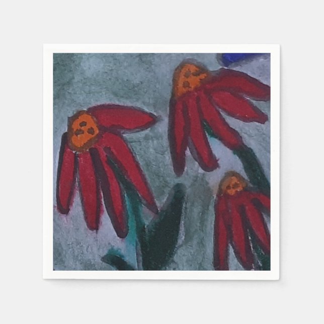 Guardanapo De Papel Red Daisy Paper (Frente)