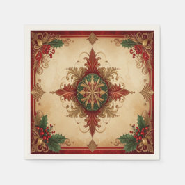 Guardanapo De Papel Red Decorative Holiday Napkin