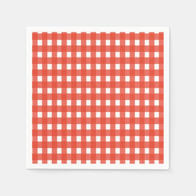 Guardanapo De Papel Red Gingham Napkins (Frente)