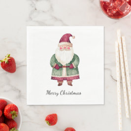 Guardanapo De Papel Red Green Christmas Papai Noel