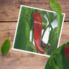 Guardanapo De Papel Red Hot Chilper Pepper Green Red White Fotografia