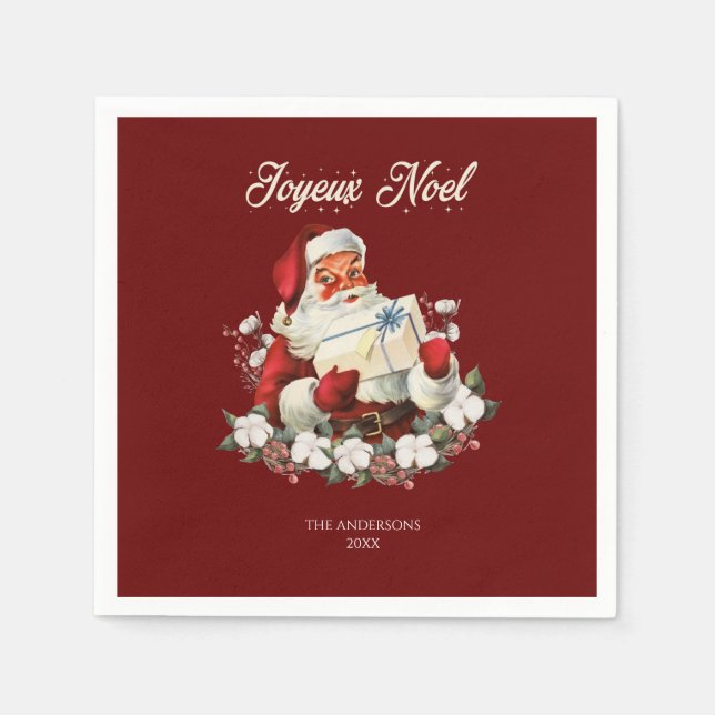 Guardanapo De Papel Red Joyeux Noel (Frente)