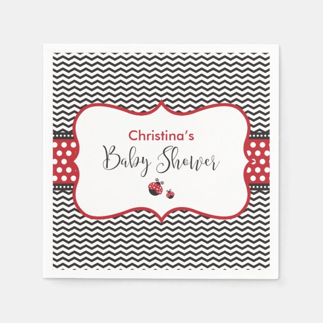 Guardanapo De Papel Red Ladybug (Frente)