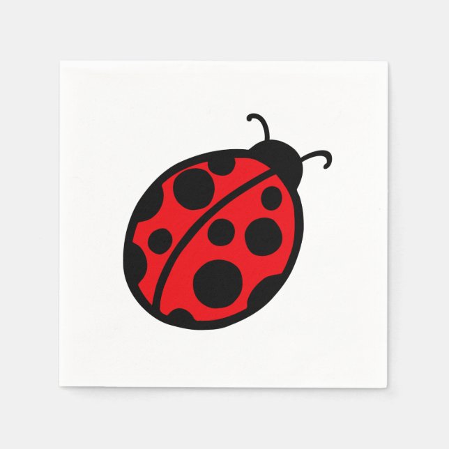 Guardanapo De Papel Red Ladybug Napkins (Frente)