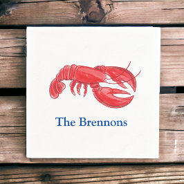 Guardanapo De Papel Red Lobster Festa Costeira Personalizada