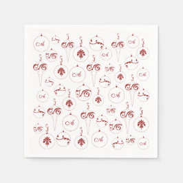 Guardanapo De Papel Red Monograma Bauble Ornaments Natal