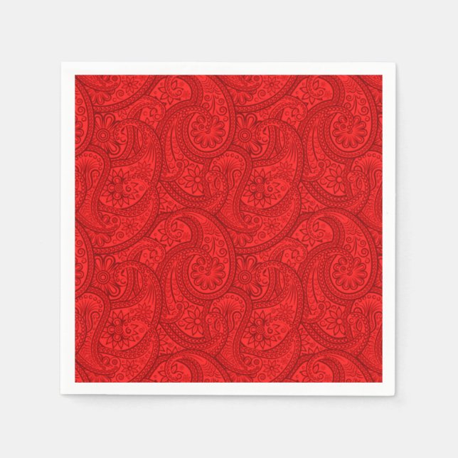 Guardanapo De Papel Red Paisley (Frente)