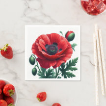 Red Poppy Floral