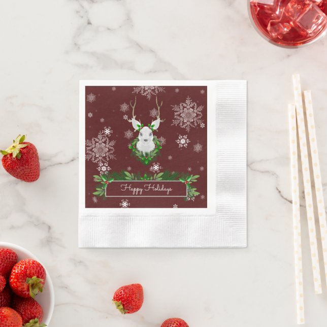 Guardanapo De Papel Red Reindeer Paper Napkin (Insitu)