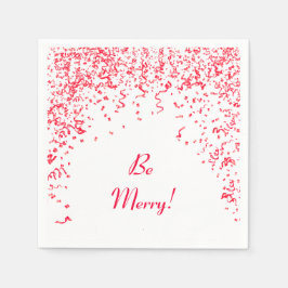 Guardanapo De Papel Red Ribbon Confetti Natal