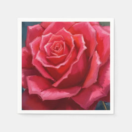 Guardanapo De Papel Red Rose Watercolor Formal Floral Wedding