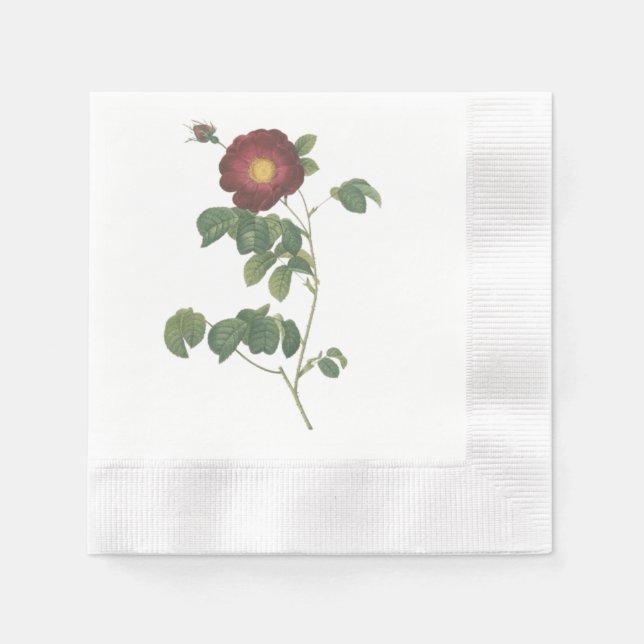 Guardanapo De Papel Red Roses Art Print Design (Frente)