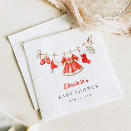Guardanapo De Papel Red Santa Baby Baby Shower