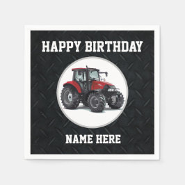 Guardanapo De Papel Red Trator Birthday