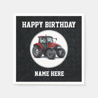 Guardanapo De Papel Red Trator Birthday