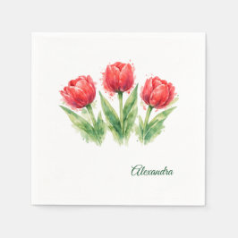 Guardanapo De Papel Red Tulips Paper Cup