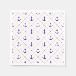 Guardanapo De Papel Red White Blue Anchors Away Boating