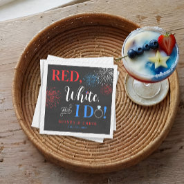 Guardanapo De Papel Red White & I Do 4th of July Napkins