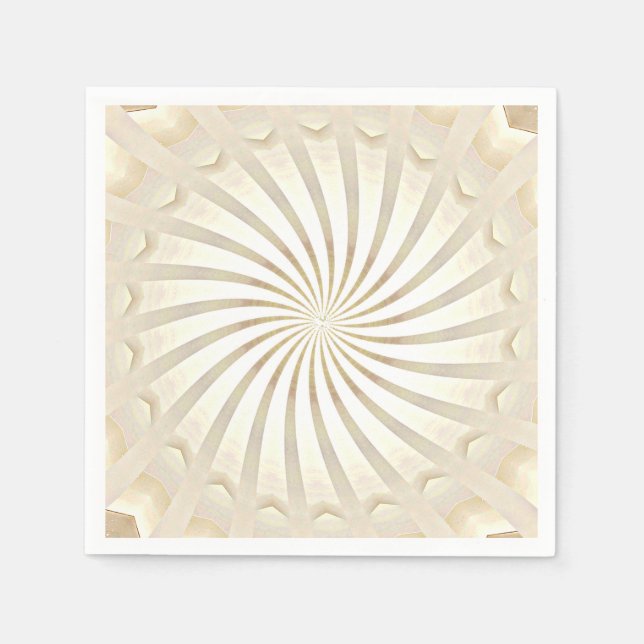 Guardanapo De Papel Redemoinho Bege Creme (Frente)