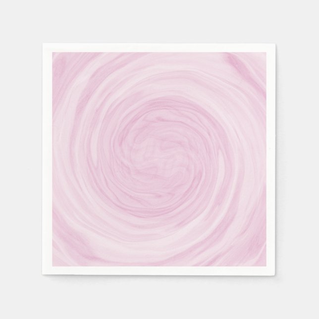 Guardanapo De Papel Redemoinho Rosa Pastel Bonito (Frente)