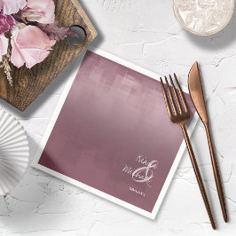 Guardanapo De Papel Reflections em Aquarela Casamento Mauve ID774