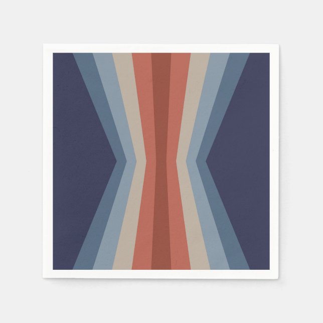 Guardanapo De Papel Reflexão arco-íris no estilo retrô (Frente)