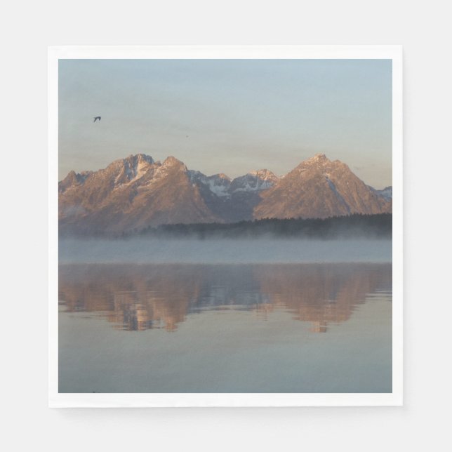 Guardanapo De Papel Reflexão sobre Jackson Lake Dam em Grand Teton Par (Frente)