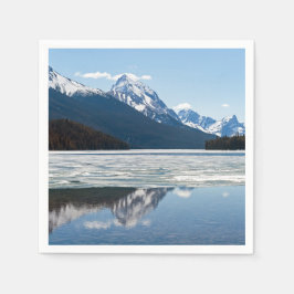 Guardanapo De Papel Reflexão sobre montanhas rochosas no lago de Malig