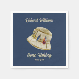 Guardanapo De Papel Reforma foi pescar pescado pescador aposentado cha