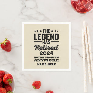 Guardanapo De Papel Reforma personalizada A Legenda se aposentou