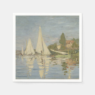 Guardanapo De Papel Regatas em Argenteuil, Pintura a Óleo, Claude Mone