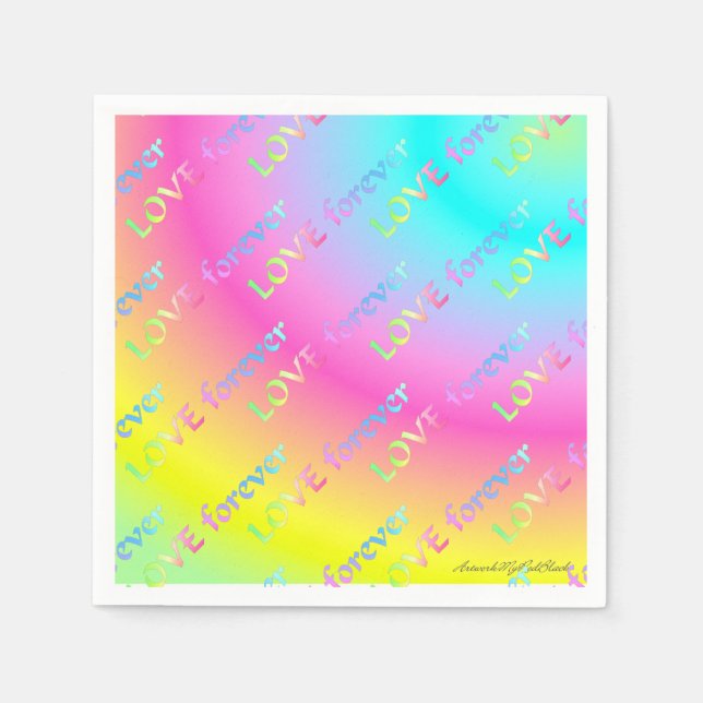 Guardanapo De Papel Regenbogen Love forever (Frente)